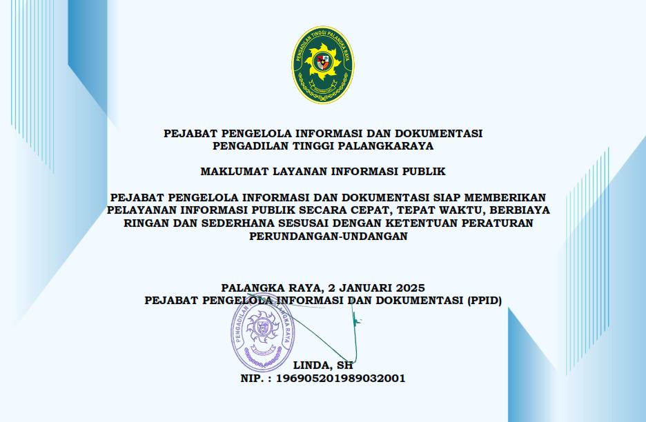 MAKLUMAT LAYANAN INFORMASI PUBLIK